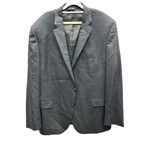 Jos A Bank Traveler Men's 48 Long Gray Wool Stretch Two Button Blazer Jacket